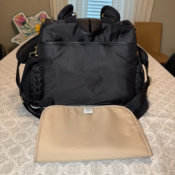 HAPP Levy Black Quilted Diaper Backpack - Black - Picture 11 of 16